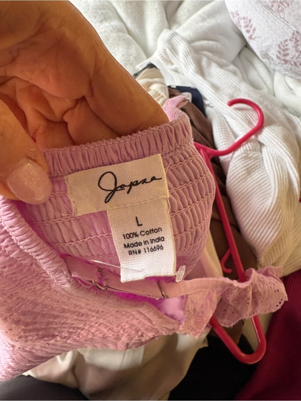 Pink Eyelet Ruffle Cami Top - Picture 3 of 3